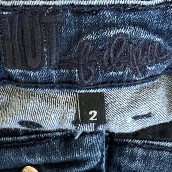 Kut From The Kloth Size 2 Skinny Jeans Dark Blue Stretch Denim Pants - Picture 11 of 12
